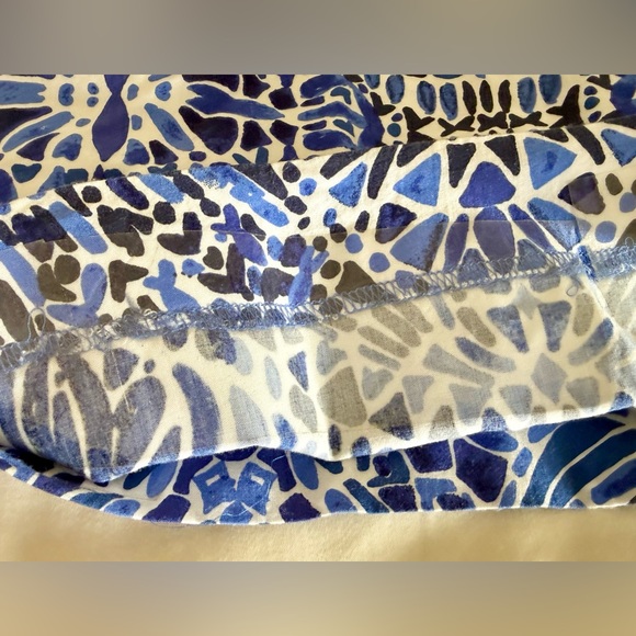 Lilly Pulitzer Bal Harbour Palazzo Pants Blue White Taverna Tile Allover Small - Picture 10 of 10